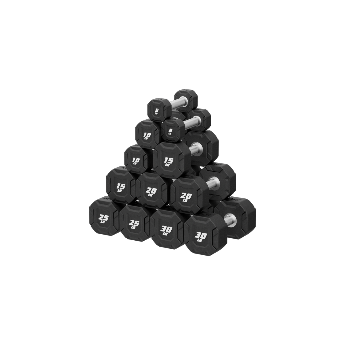 Major Fitness Heritage Series Urethane Octagonal-Shield Dumbbells