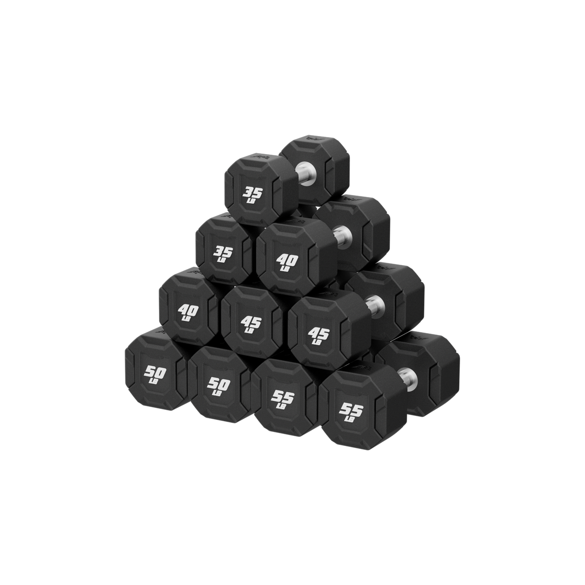 Major Fitness Heritage Series Urethane Octagonal-Shield Dumbbells