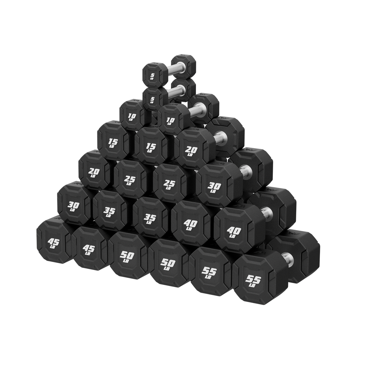 Major Fitness Heritage Series Urethane Octagonal-Shield Dumbbells